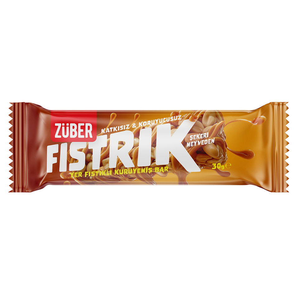 ZÜBER FISTRIK YER FISTIKLI KURUYEMIŞ BAR 30GR
